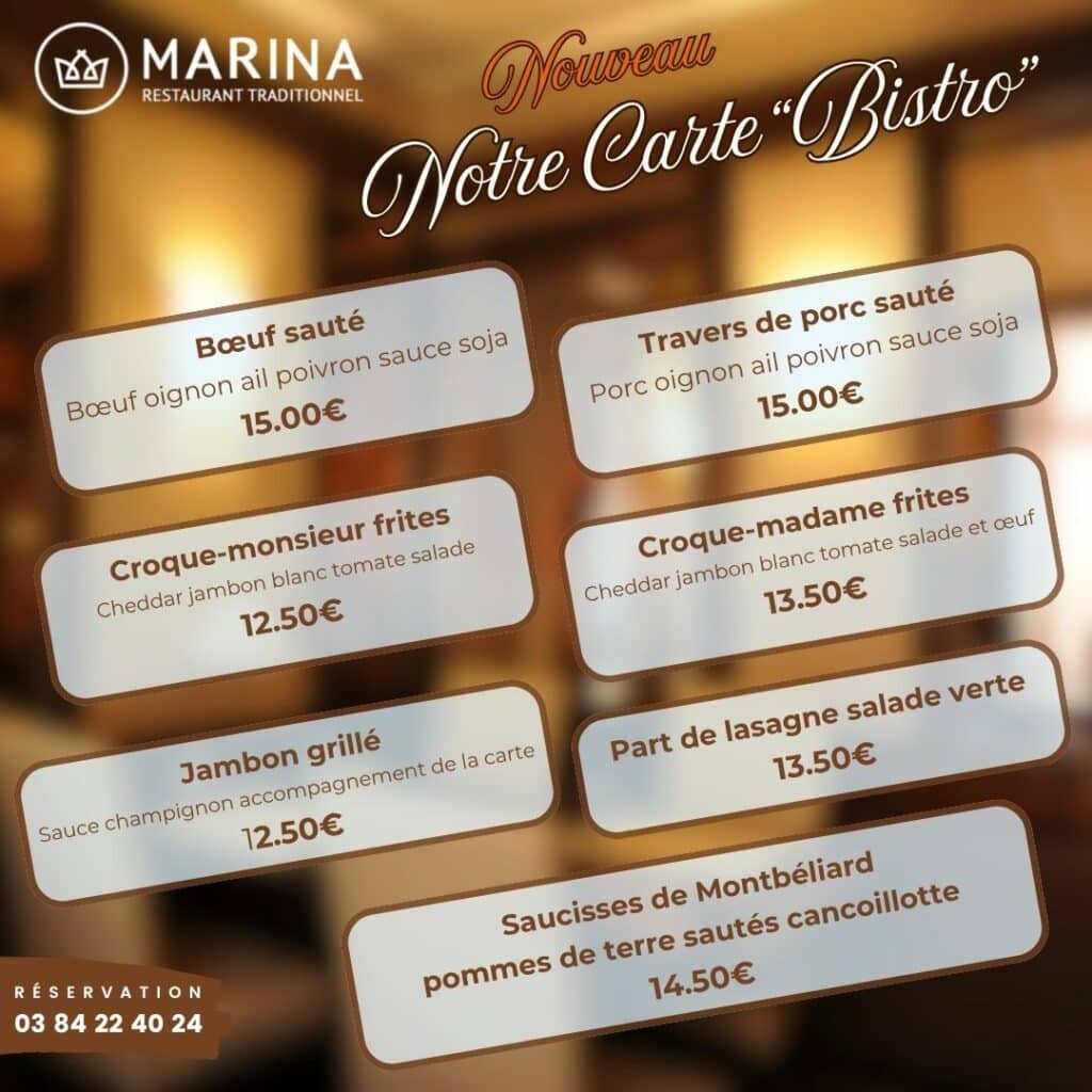 nouvelle carte bistro