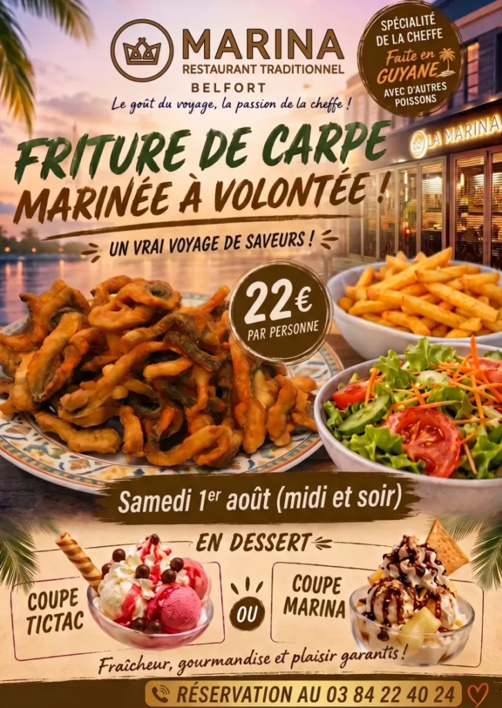 affiche soiree à theme marina aout 2026